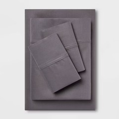 Threshold 400 Thread Count Cotton Sateen 4-Piece Sheet Set Luxurious