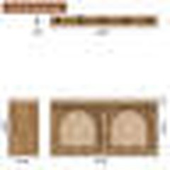 Gracie Oaks Anteus Shoe Bench With Coat Rack – Wood & Rattan