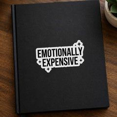 Emotionally Expensive Sticker Funny Sarcastic Quote Vinyl Decal Laptop Bottle