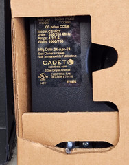 Cadet ComPak CSC102TW 1000W 240V 3415 BTU Fan Forced Wall Heater White 67505 New