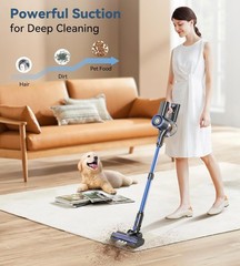 Cordless Vacuum Cleaner 30KPa 45min Runtime Stick 1.5L for Pet Hair Carpet Clean