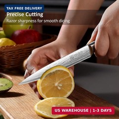 PAUDIN Utility Knife, 5 Inch Chef Knife, Ultra Sharp High Carbon Stainless Steel