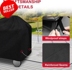 22″ Grill Cover for Weber Performer Premium & Deluxe Charcoal, 600D Heavy Duty