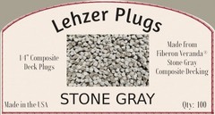 Stone Gray – 1/4″ Fiberon Veranda Stone Gray Plugs for Composite Decking