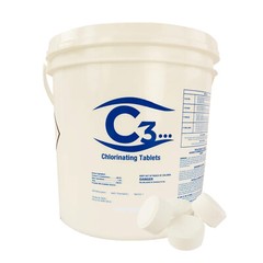 C3 Stabilized 3″ Trichloro Chlorine Swimming Pool Tablets (Choose Size)
