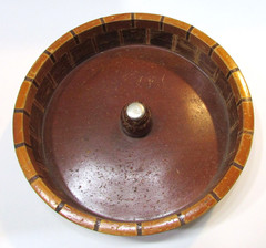 Antique 1930s California Redwood Wood Nut Bowl Standard Specialty San Francisco