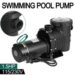 115/230V 1.5 HP 1100W Inground Above Ground Swimming Pools Water Pump w/Strainer