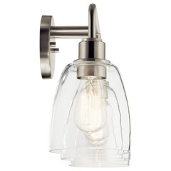 Kichler Lighting Meller 24.25 In. 3-Light Brushed Nickel Vanity Light With Clear