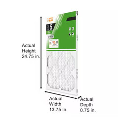 14 x 25 x 1 Standard Pleated Air Filter FPR 5, 12-Pack, Air Filters Replacement
