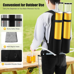 Portable Beer Dispenser, Dual Tank Backpack Drink Dispenser, Backpack Beer