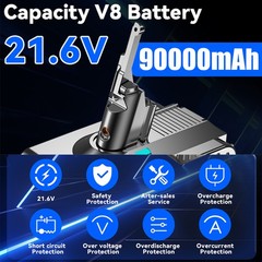21.6V 9.5Ah V8 Battery for Dyson V8 SV10 V8 Animal V8 Absolute V8 Fluffy/Filters