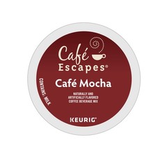 Cafe Escapes Cafe Mocha, Keurig K-Cup Pod, 24 Count