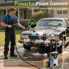 Electric Pressure Washer 5000PSI Max 3.0GPM Portable Power Washer 4 Quick Nozzle