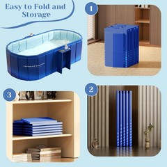 59” Portable Foldable Bathtub for Adults – Ice Bath Cold Plunge SPA Tub