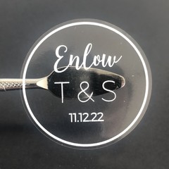 custom clear stickers with logo waterproof clear sticker white on clear label