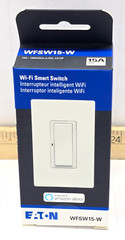 (6) NEW EATON Wi-Fi SMART DECORATOR SWITCHES 1 POLE/3-WAY WHITE WFSW15-W-SP-L