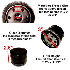 Oil Filter Replaces: Briggs & Stratton 492932S (6929)
