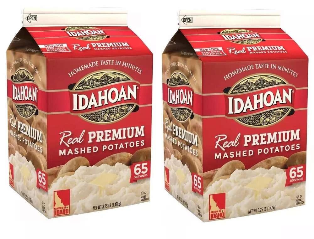 2PK- Idahoan Mashed Potatoes Easy Instant Tasty Homemade Food Bulk Box 2X 3.25Lb