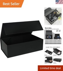 Black Gift Box with Magnetic Lids 13.8×8.3×4.4 in, Large Bridesmaid Groomsman…