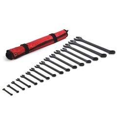 16 Pc SAE Combination Wrench Set 1/4 to 1-1/4in SAE Wrench Set w/ Roll Up Pouch
