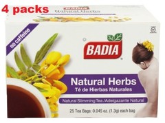Badia-Natural Herbs Slimming/Slim Tea Lose Weight Detox(4 Packs ) 100 tea bags