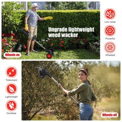 20000mAh Electric Cordless Grass String Trimmer Lawn Edger Weed Wacker Cutter