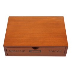 Single-Drawer Storage Box Wooden Desktop Jewelry Organizer Desktop Drawer
