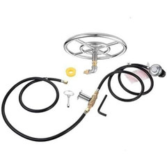 12in Stainless Steel Fire Pit Ring Burner Valve Kit Outdoor Fireplace DIY