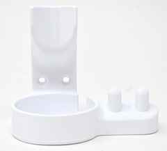Oral B IO Brush + Head Holder round base wall mount countertop organizer White