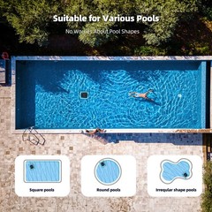 Solar Robotic Pool Cleaner Cordless Robot Skimmer Cleaner for Above Ground Pools