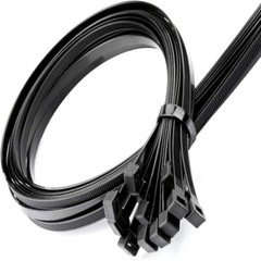 (24″ INCH) 10 – 20 PACK BLACK CABLE ZIP TIES Heavy Duty UV Resistant Nylon 66 UL