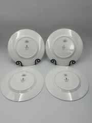 Waterford Fine China Kilbarry Platinum 10 3/4” Dinner Plates Set 4 White Japan