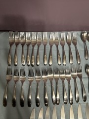 Oneida Stafford 63 Piece Set Satin Stainless 18/10 EUC Read Description