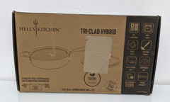Hell’s Kitchen Hybrid Tri-Clad 4 Qt Sauté Pan w/ Lid | Nonstick PFAS-Free Used