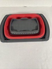 Rectangular Silicone Folding Draining Telescopic Foldable Water Filter Basket