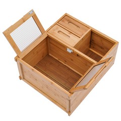 Bamboo Kitchen Countertop Cabinet Pantry Sideboard Storage Cabinet with Drawers