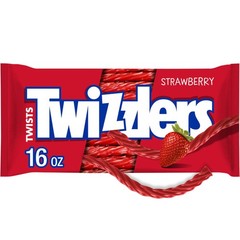 Twizzlers, Twists Strawberry Flavored Licorice 16 Ounce (Pack of 1), Red