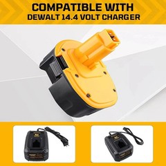 2Pack 14.4 Volt Replacement For DEWALT DC9091 14.4V Battery DW9091 DW9094 DE9091