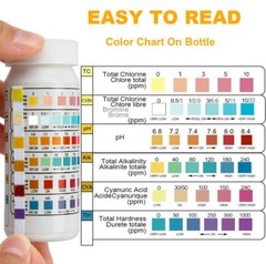50pcs 3/6IN1 Chlorine Dip Test Strips Hot Tub SPA Swimming Pool PH Tester Paper