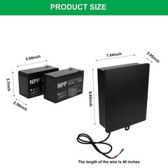 2025 New Upgraded Steel Battery Box with 2 Batteries Kit(12V 7AH lead-acid)