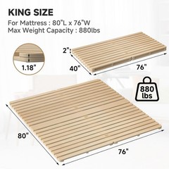 NAIZEA Japanese Tatami Mat, Foldable Tatami Bed Frame Twin Full Queen Floor Bed