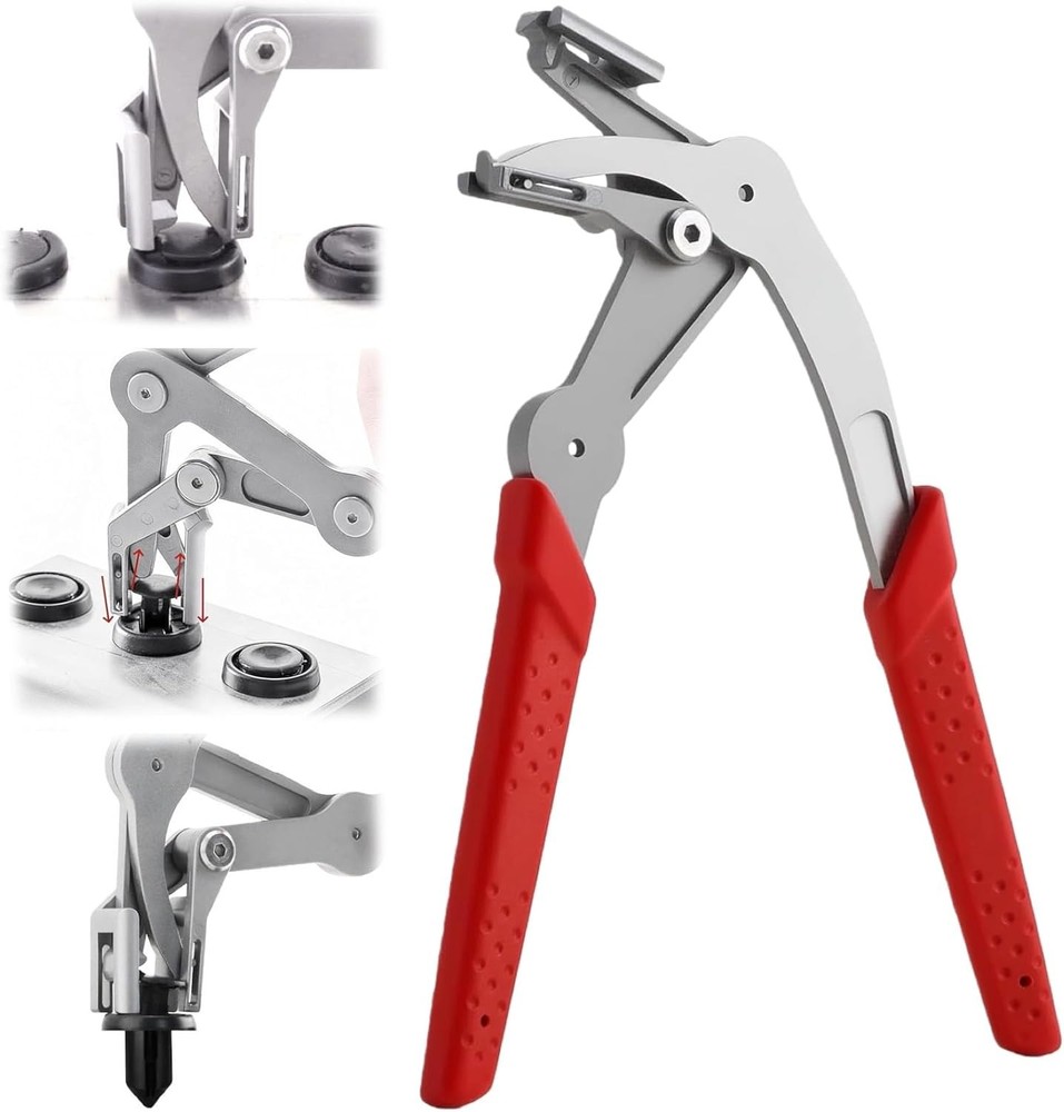 Car Clip Removal Pliers Steel Spring Loaded Fastener Remover Tool for Auto Trim
