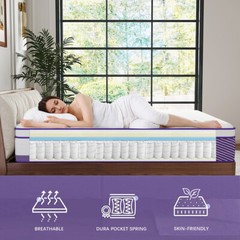 12″/14″ Mattress In a Box Gel Memory Foam Hybrid Spring Twin Full Queen King Bed