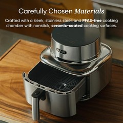 Cosori Iconic 6.5 Qt Smart Air Fryer – Stainless Steel, PFAS-Free, 450°F