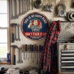 Funny Garage Metal Tin Sign Man Cave Workshop Wall Art Decor Gift for Men