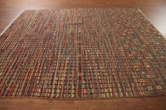 Checkered Moroccan Modern Area Rug 8×10 Hand-knotted Wool Oriental for Any Room