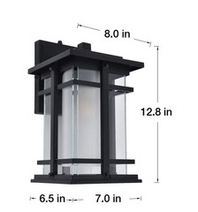 Lutec Craftsman 2.0 Style Coach Light Outdoor LED Wall Lantern Built-in DuskDawn