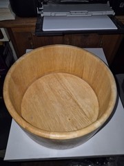 10″ x 5″ Wooden Salad Bowl, Smooth Finish, Hand Wash Only, Round OT15