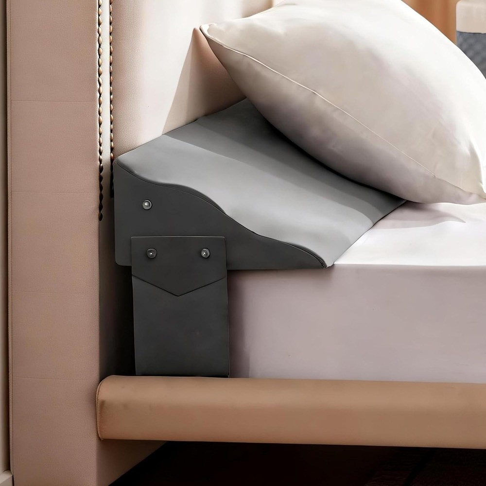 King Size Bed Wedge Pillow for Headboard – Mattress Gap Filler Wedge (0–8″)