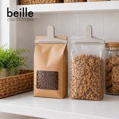 Beille 6 Inch Jumbo Stainless Steel Magnetic Bag Clip, Kitchen Clips (2 Pack)